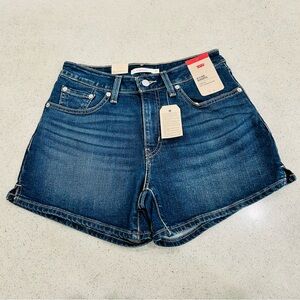 Levi Strauss & Co. Women's A-Line Shorts - Dark Wash, Mid-Rise, Size 27, NWT
